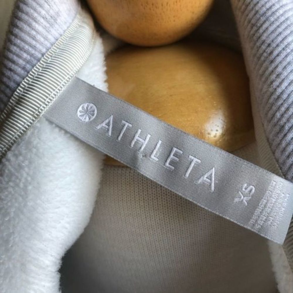 Athleta cozy karma fog heather gray half zip hoodie xs - Picture 5 of 9